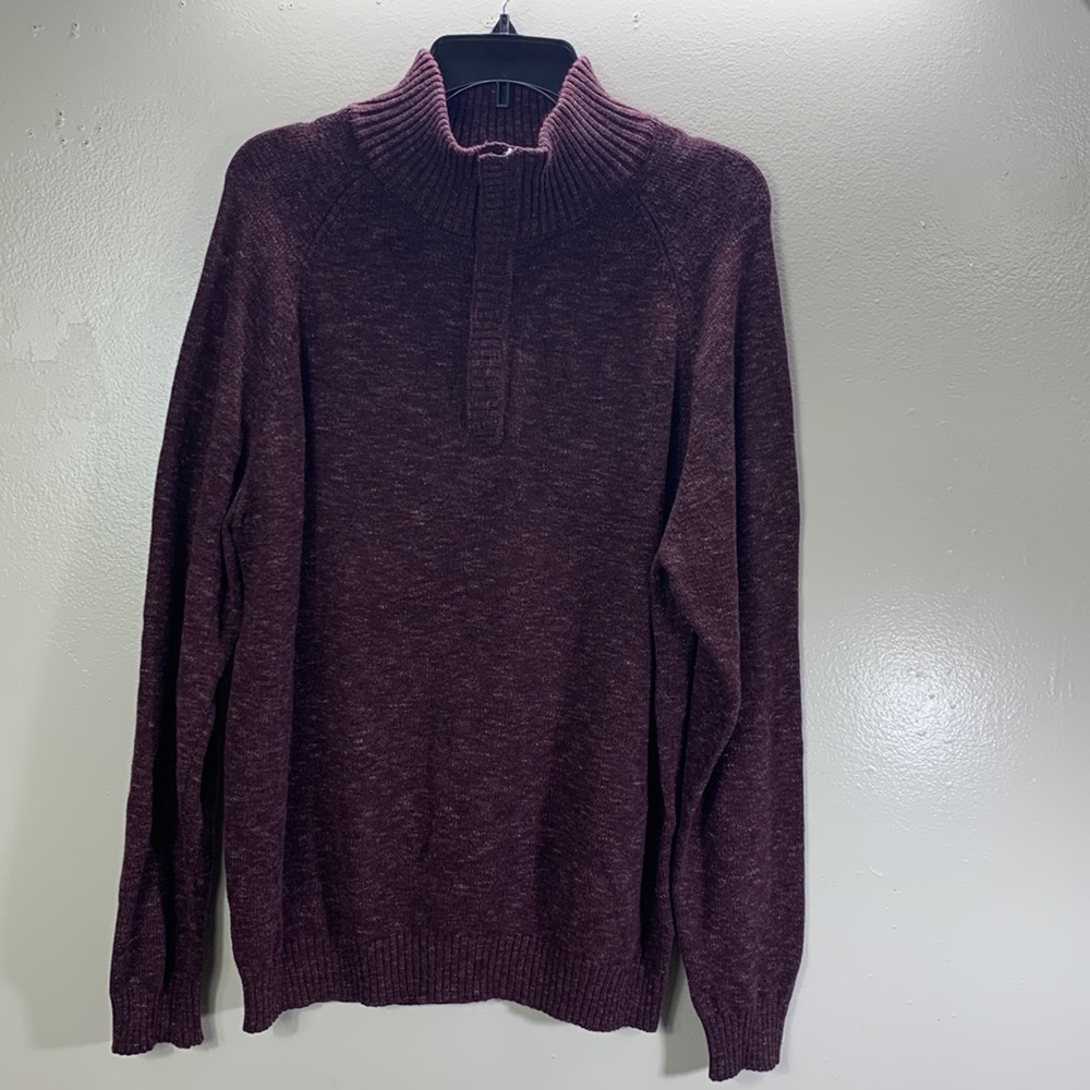 Weatherproof purple quarter zipper turtleneck sweater men’s Size M